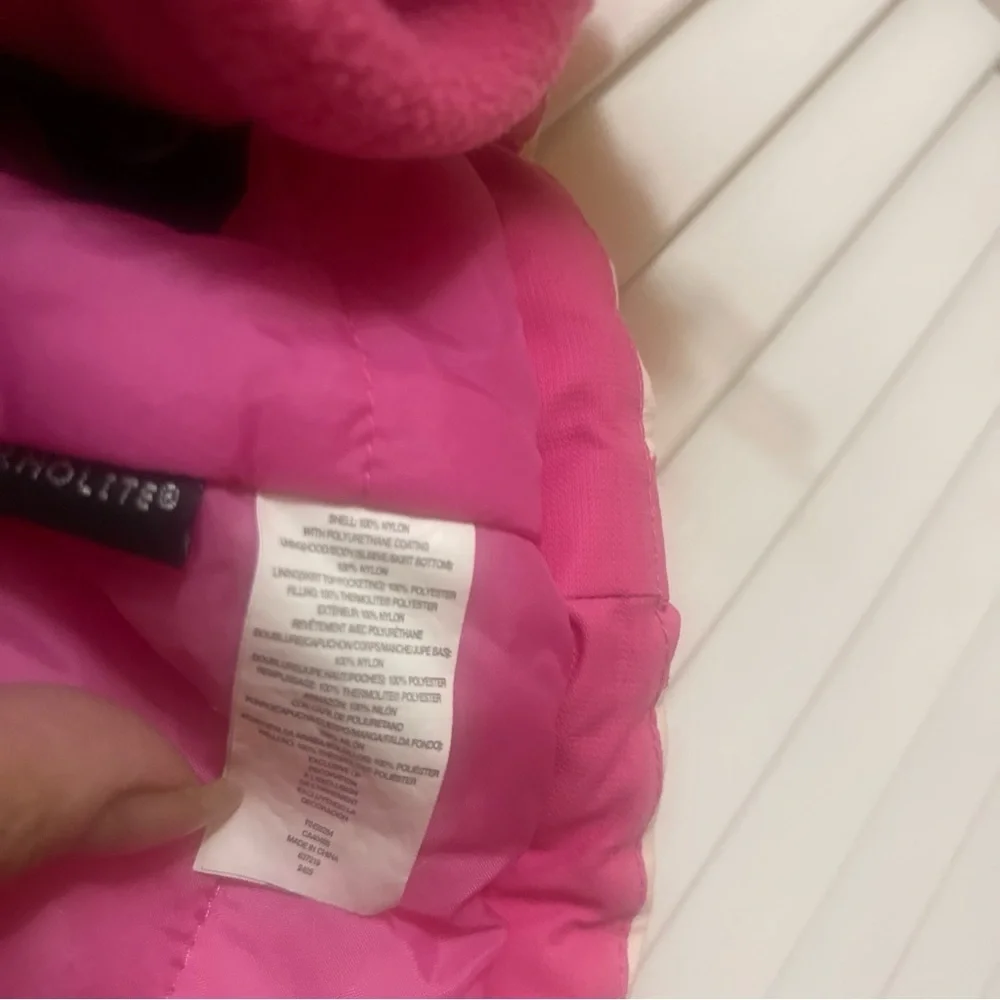 The Children's Place Pink and Cream winter snow  3 in 1 jacket